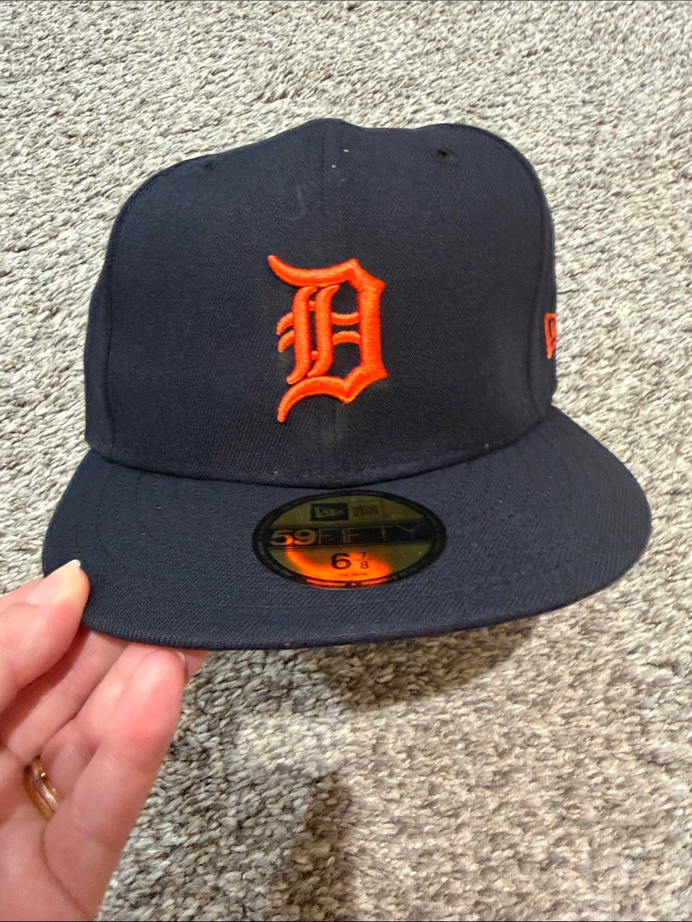 New Era Navy and Orange Detroit Tigers Fitted Hat